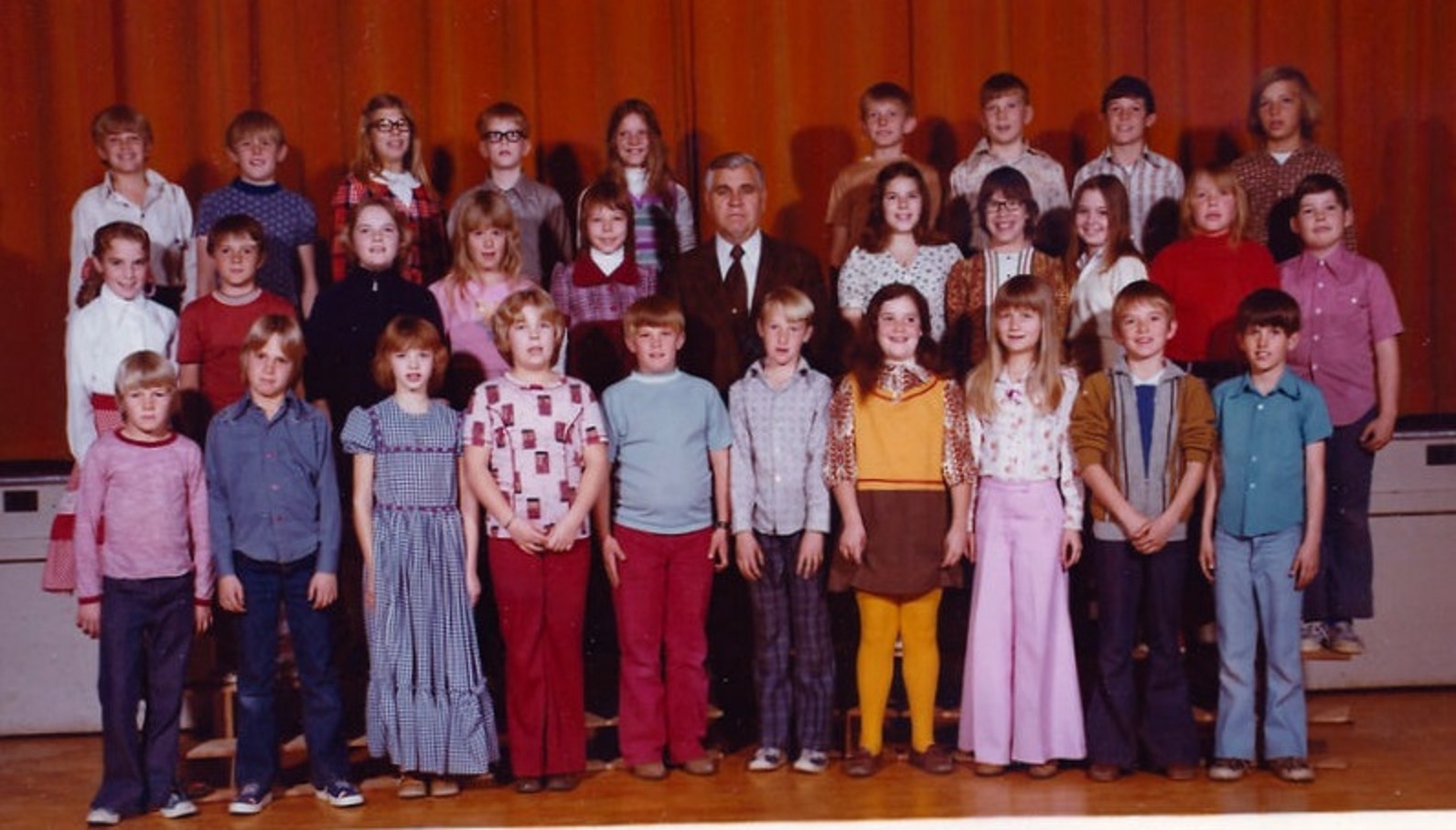 Mr. Tom Hughes' 1974-1975 fifth grade class at East Elementary School