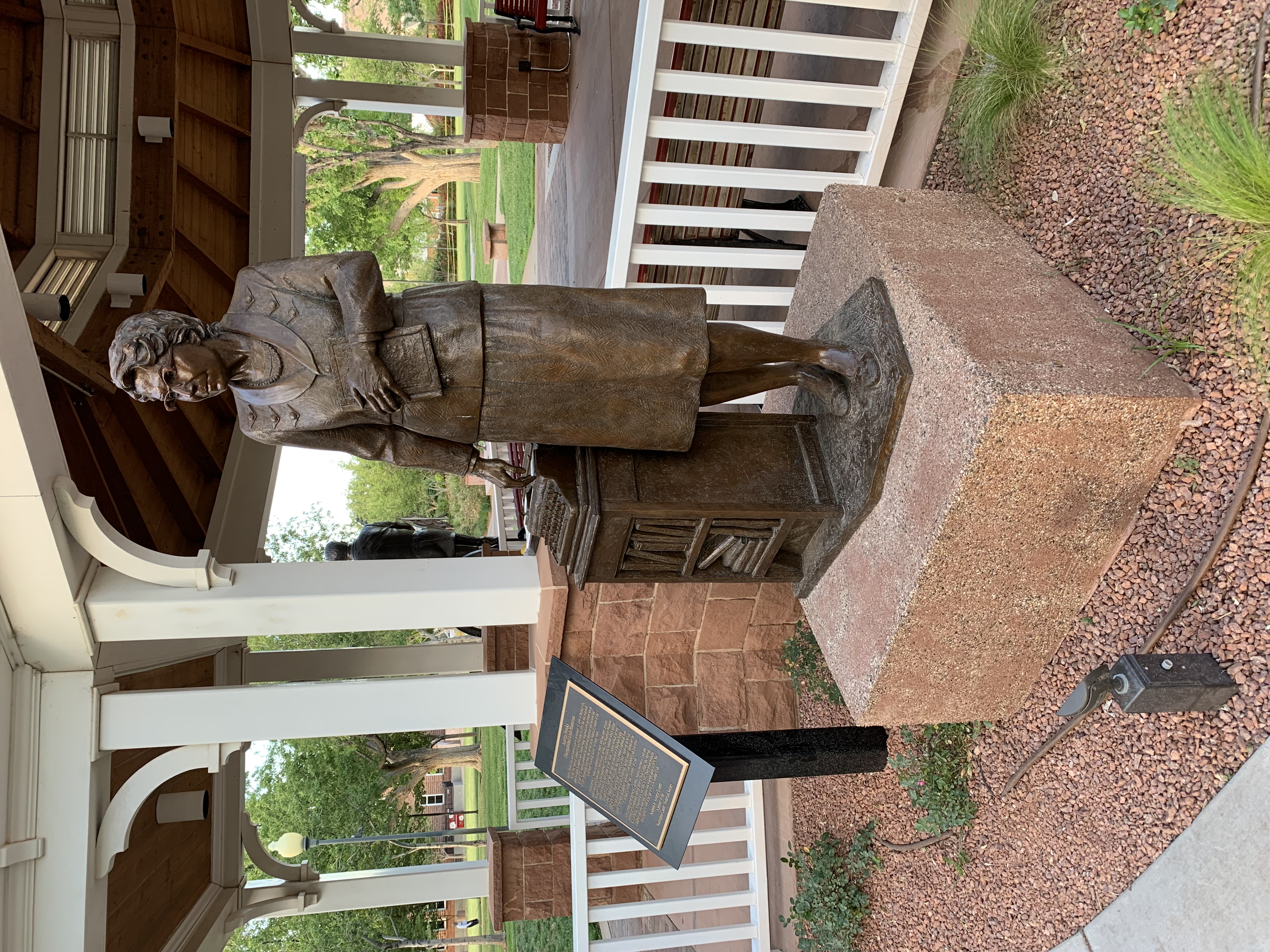 Juanita Brooks statue at the St George Historic Sculpture Garden