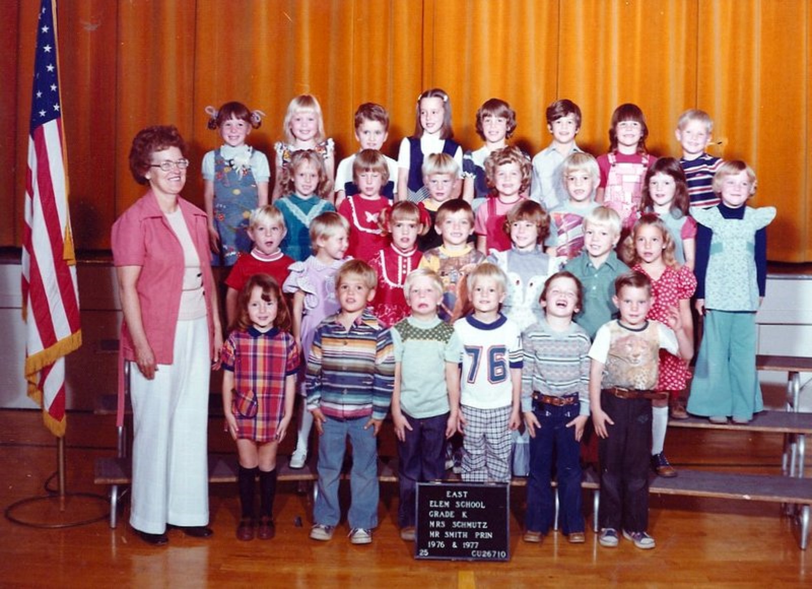 Mrs. Schmutz's 1976-1977 PM Kindergarten class at East Elementary School
