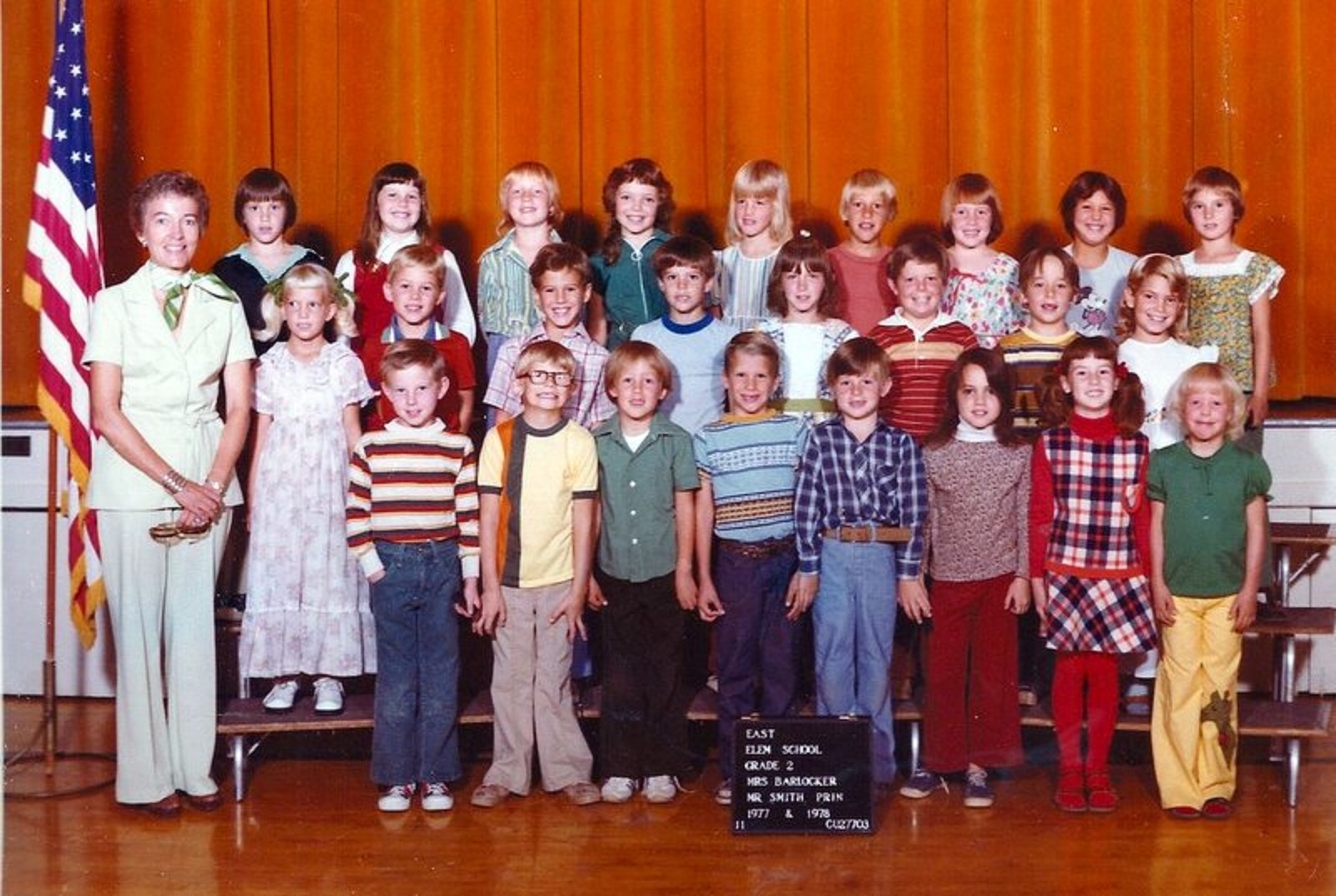 Mrs. Frances Barlocker's 1977-1978 second grade class at East Elementary School