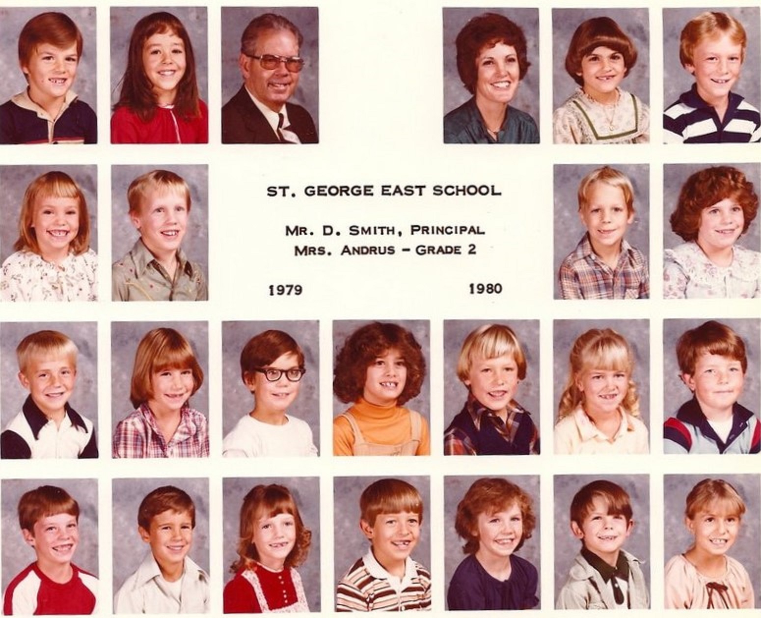 Mrs. Dixie Andrus' 1979-1980 second grade  class at East Elementary School
