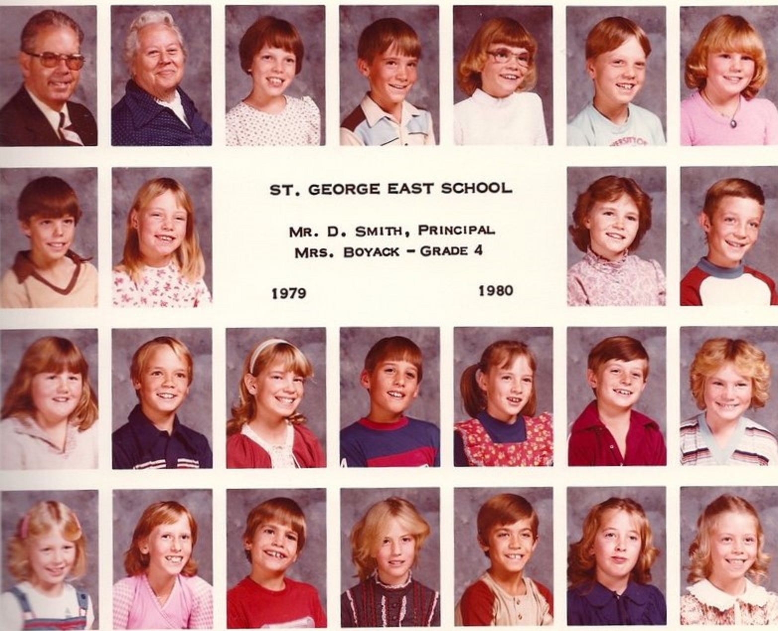 Mrs. Virginia Boyack's 1979-1980 fourth grade class at East Elementary School