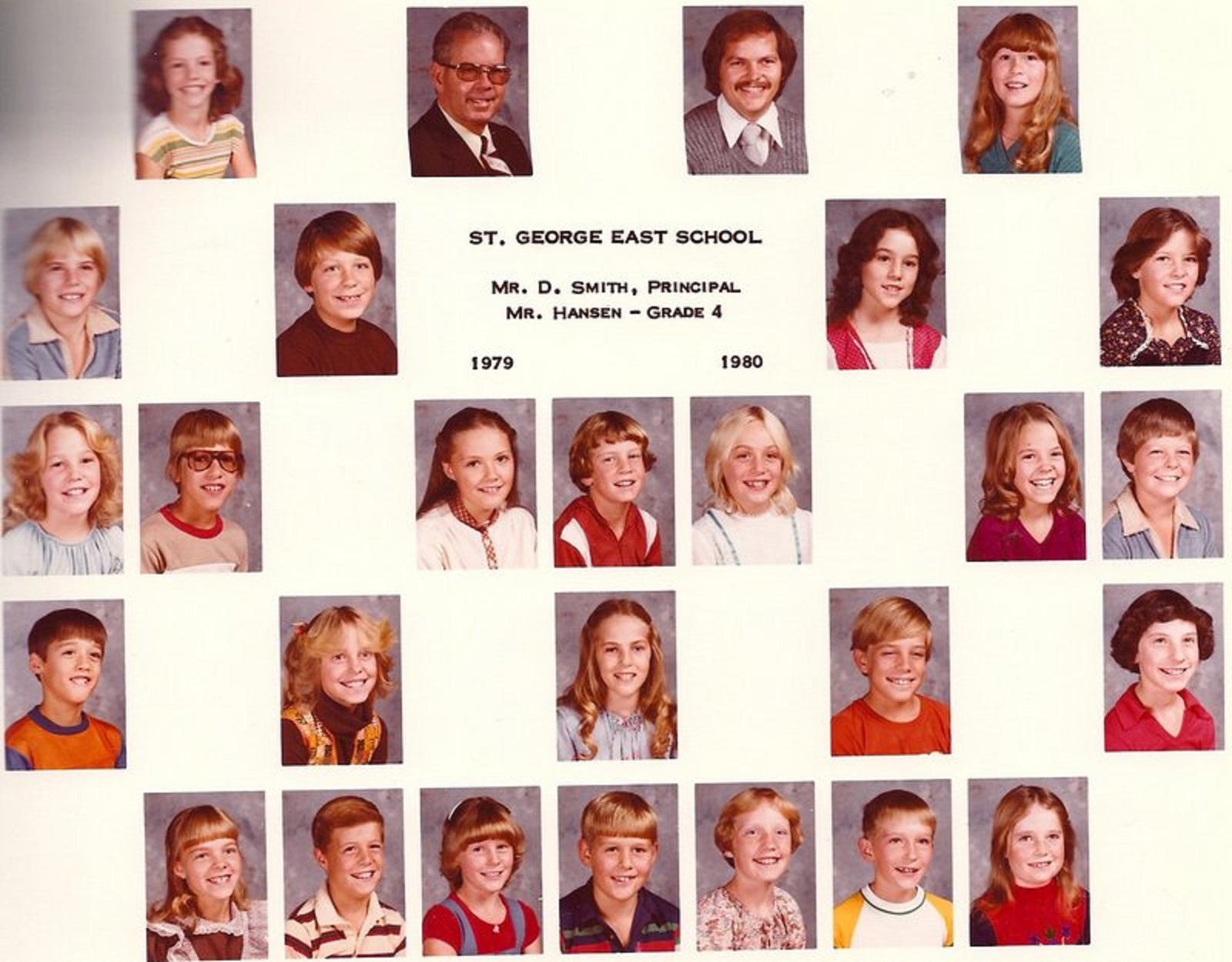 Mr. Randell Hansen's 1979-1980 fourth grade  class at East Elementary School