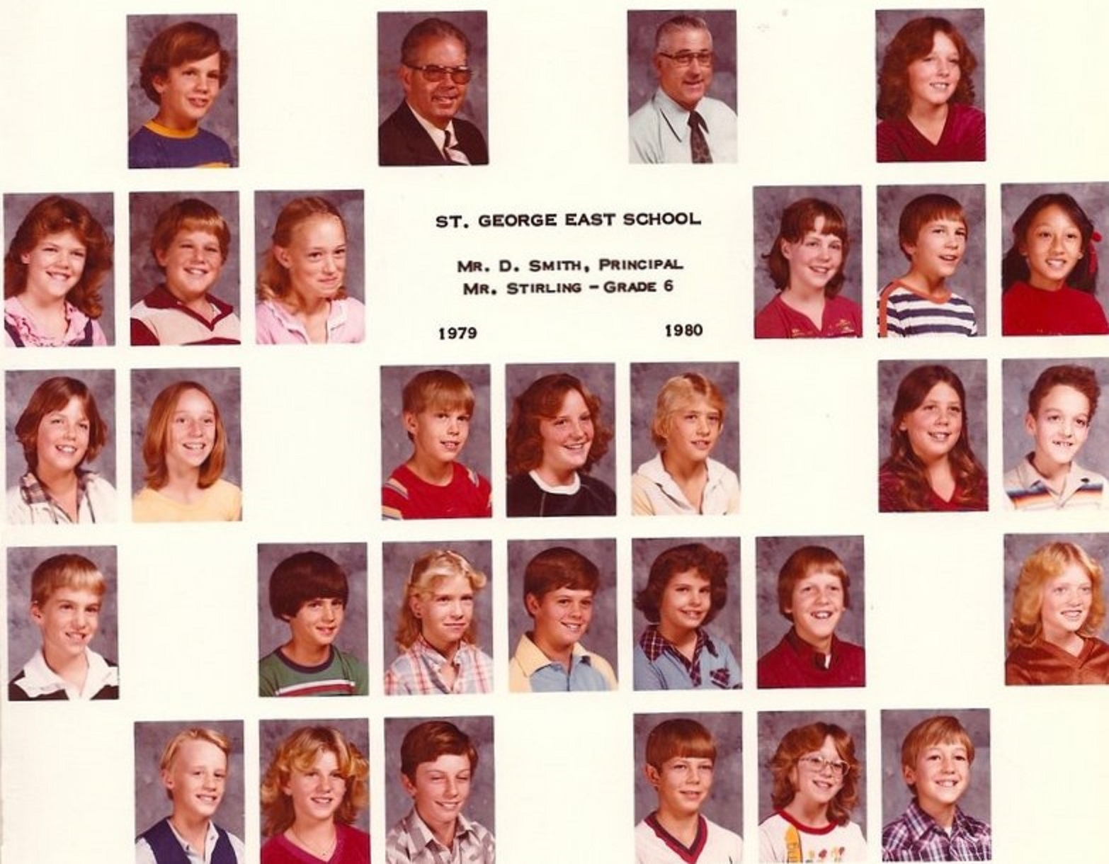 Mr. Carlyle Stirlings's 1979-1980 sixth grade  class at East Elementary School