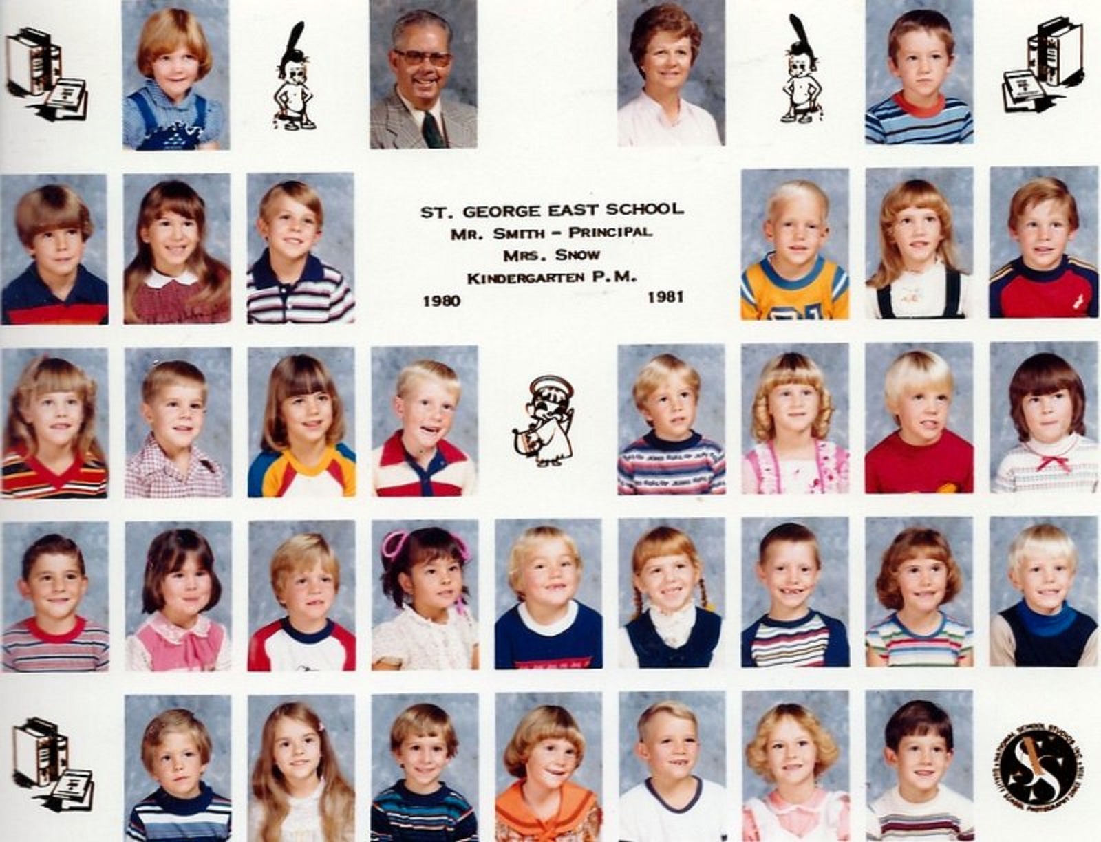 Mrs. Elma Ann Snow's 1980-1981 PM kindergarten class at East Elementary School