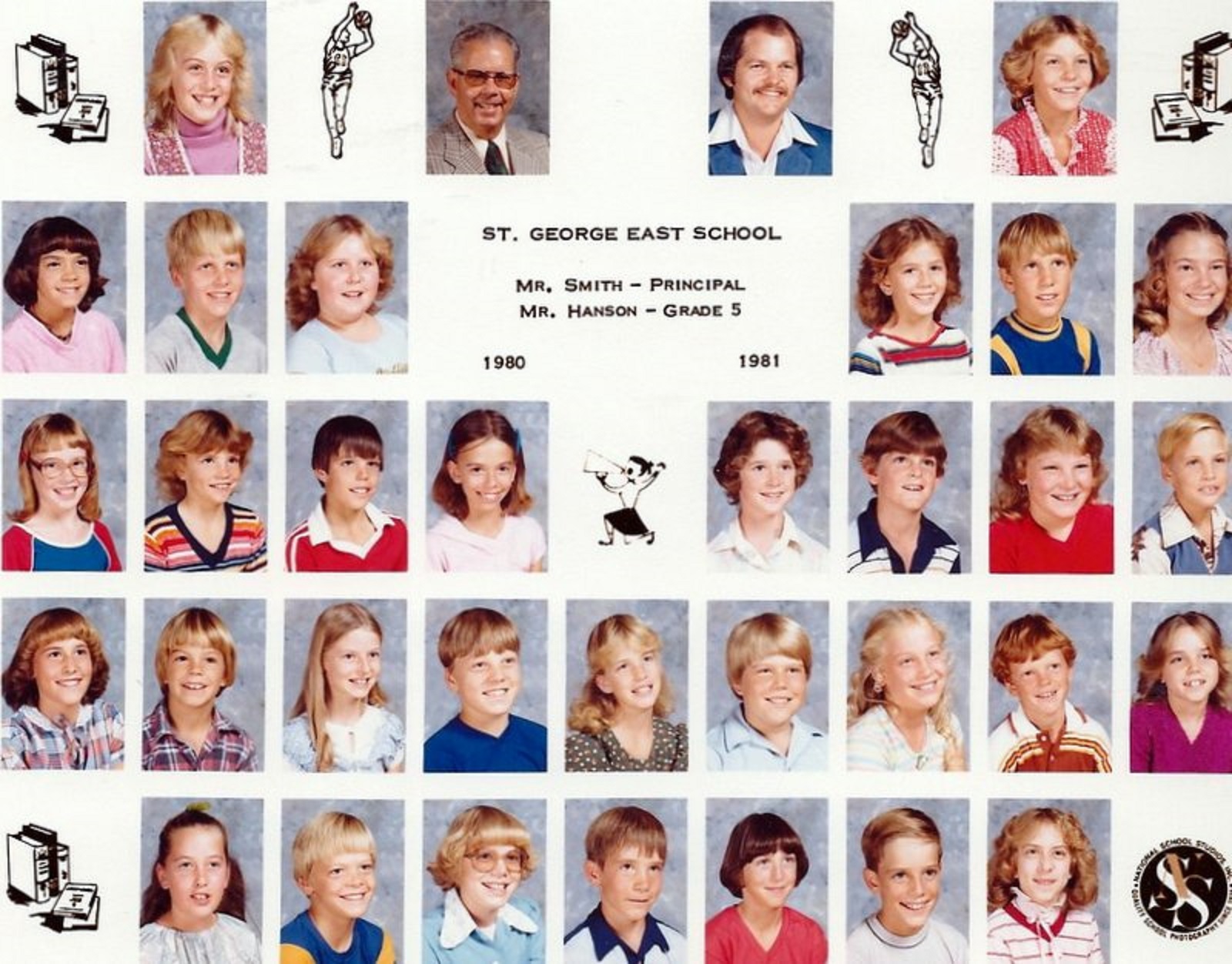 Mr. Randy Hanson's 1980-1981 fifth grade class at East Elementary School