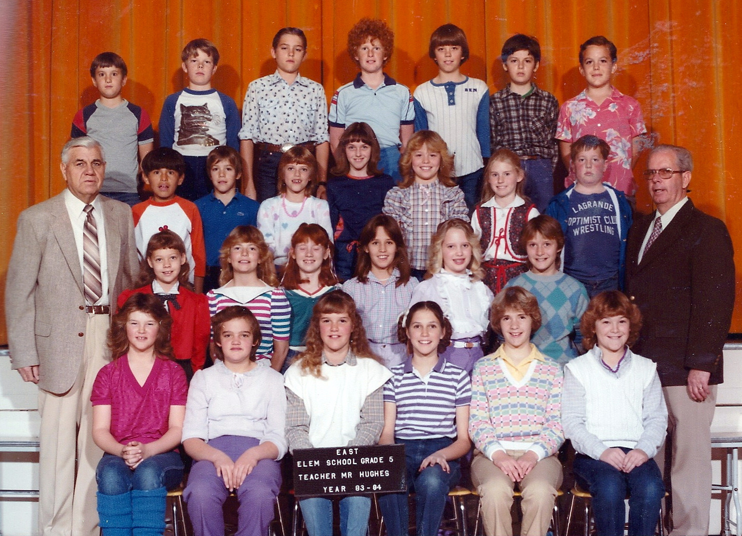Mr. Owen Hughes' 1983-1984 fifth grade class at East Elementary School