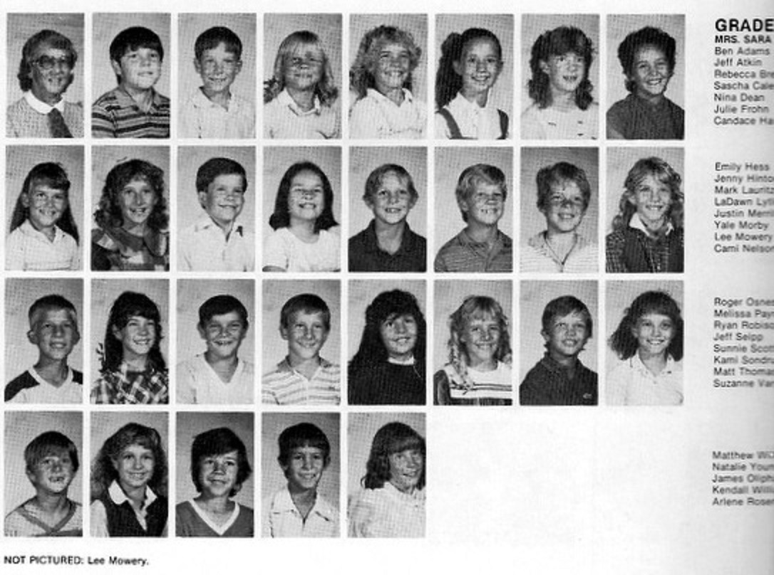 Mrs. Sara Bundy's 1984-1985 fourth grade class at East Elementary School