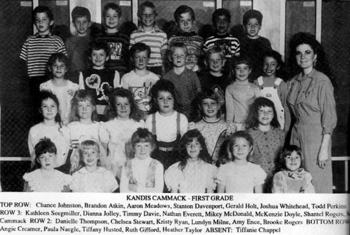 Mrs. Kandis Cammack's 1990-1991 first grade class at East Elementary School