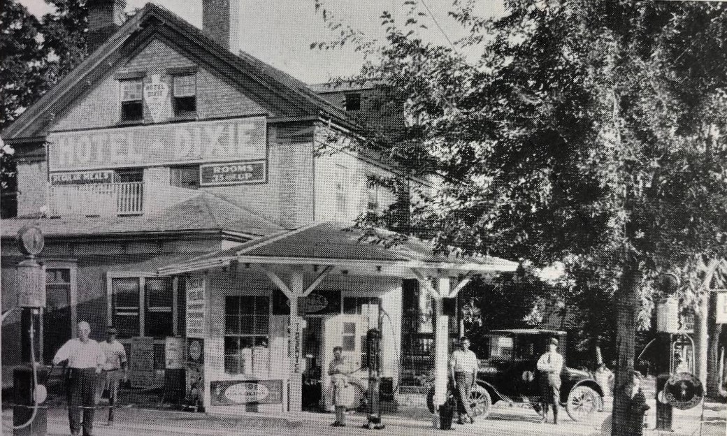 Dixie Hotel and Conoco Gas Station