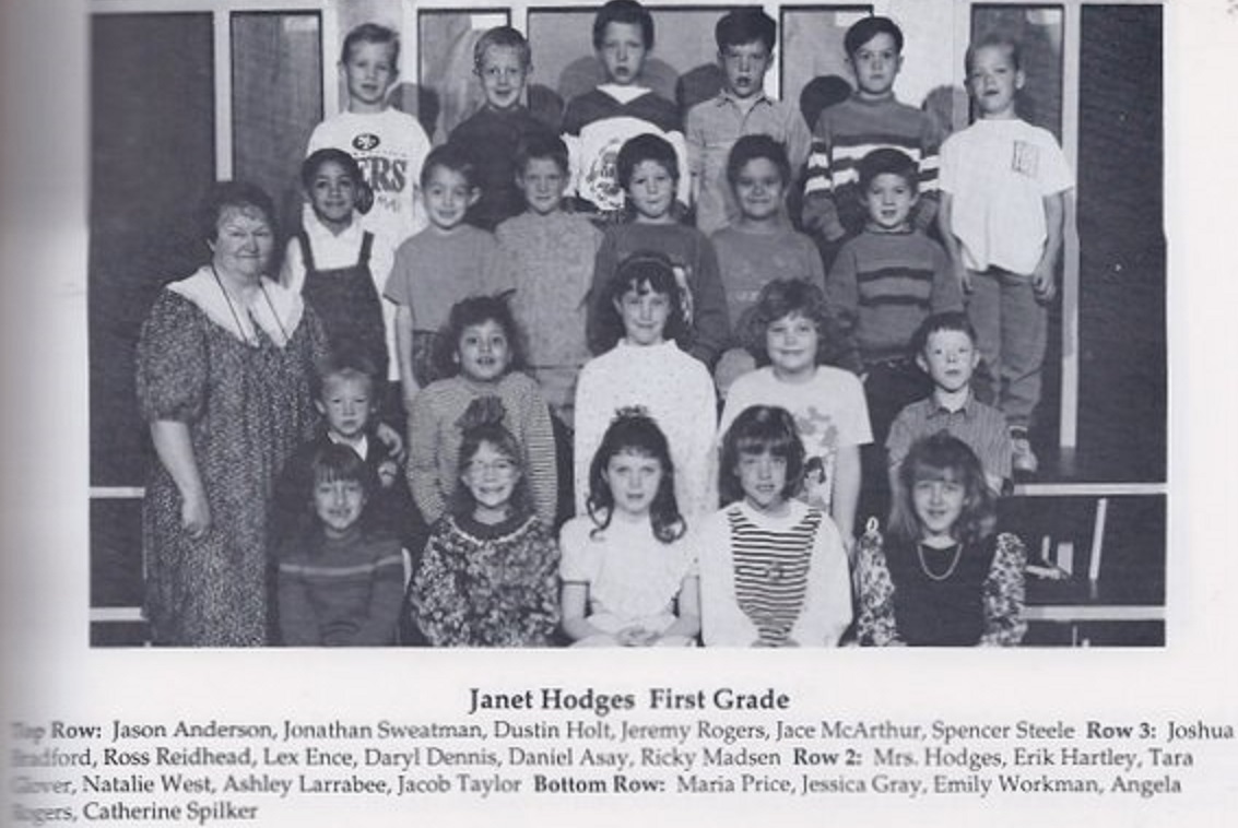 Mrs. Janet Hodges' 1992-1993 first grade class at East Elementary School