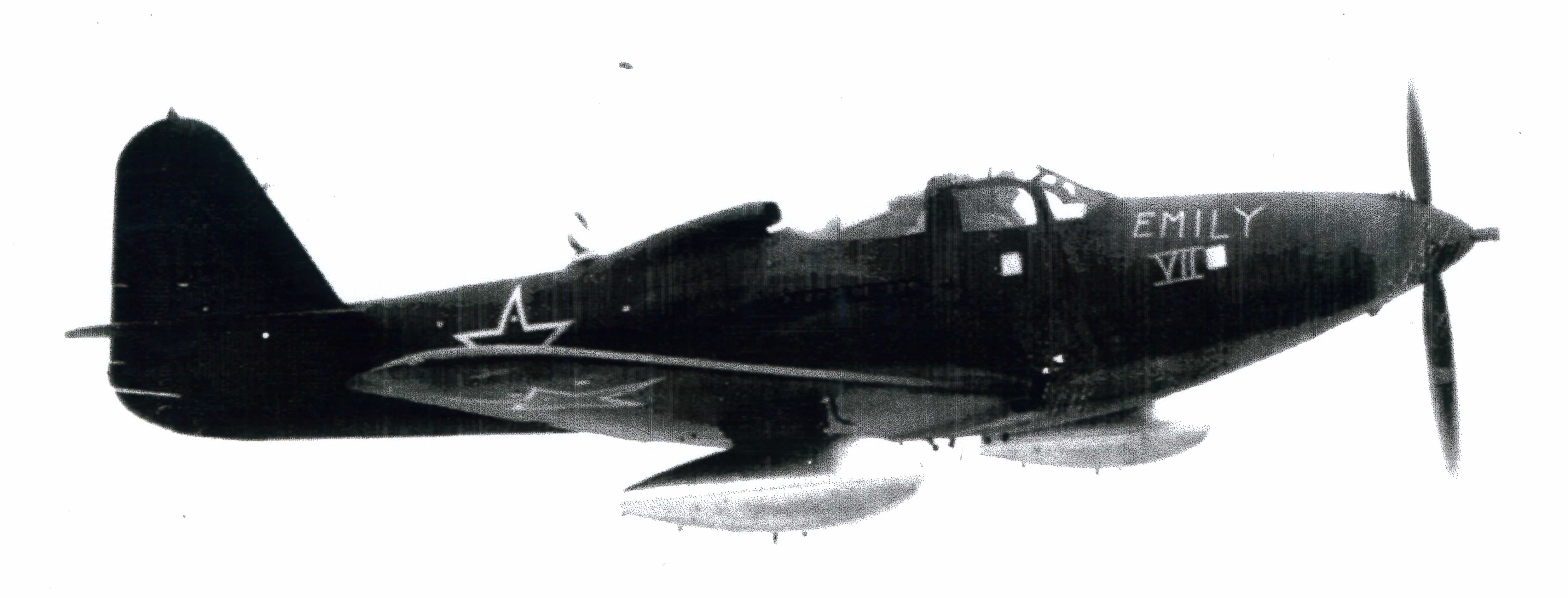 Parke Cox</a> flying his P-63 airplane, 'Emily VII'