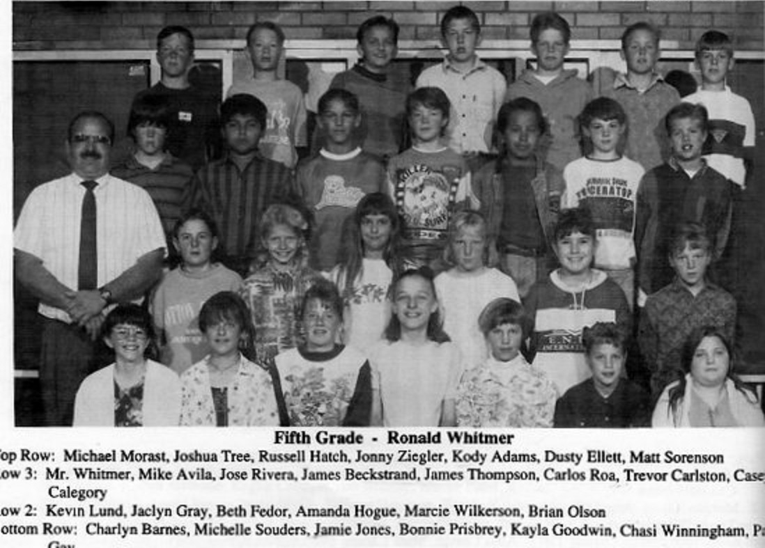 Mr. Ronald Whitmer's 1993-1994 fifth grade class at East Elementary School