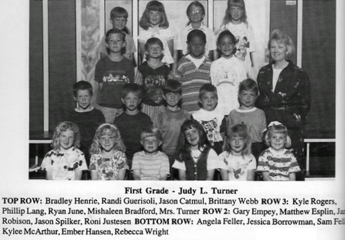 Mrs. Judy Turner's 1994-1995 first grade class at East Elementary School