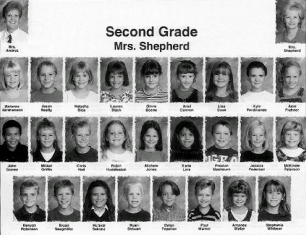 Mrs. Cynthia Shepherd's 1998-1999 second grade class at East Elementary School