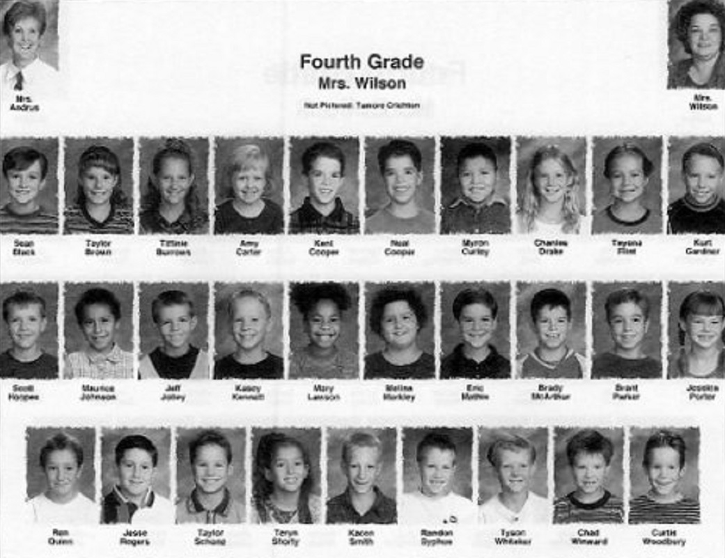 Mrs. Adele Wilson's 1998-1999 fourth grade class at East Elementary School