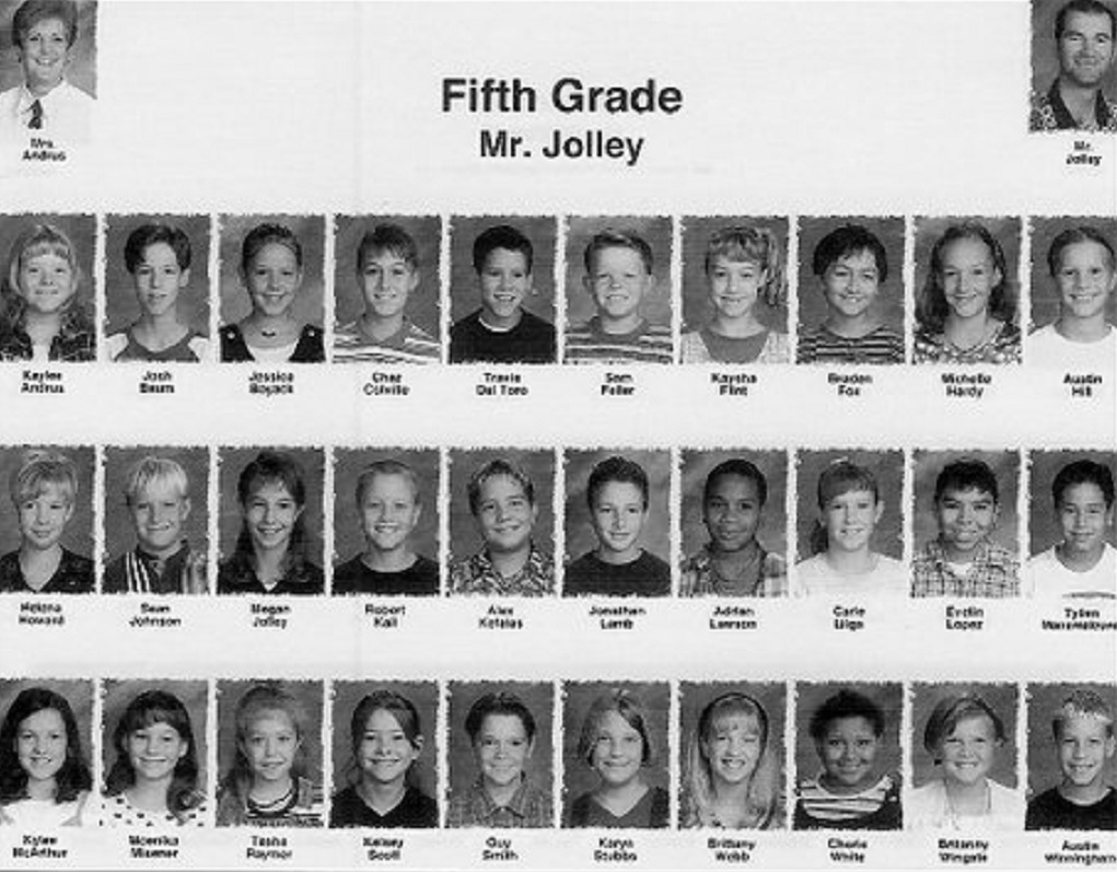 Mr. Kenneth Jolley's 1998-1999 fifth grade class at East Elementary School