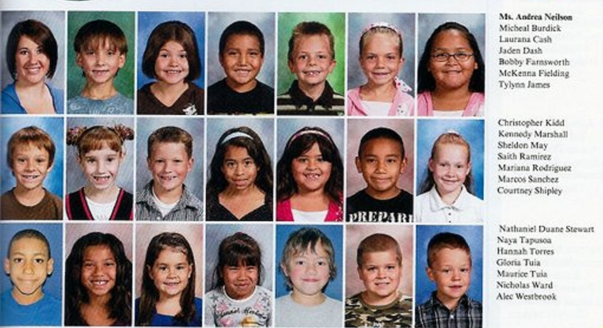 Mrs. Andrea Neilson's 2008-2009 second grade class at East Elementary School