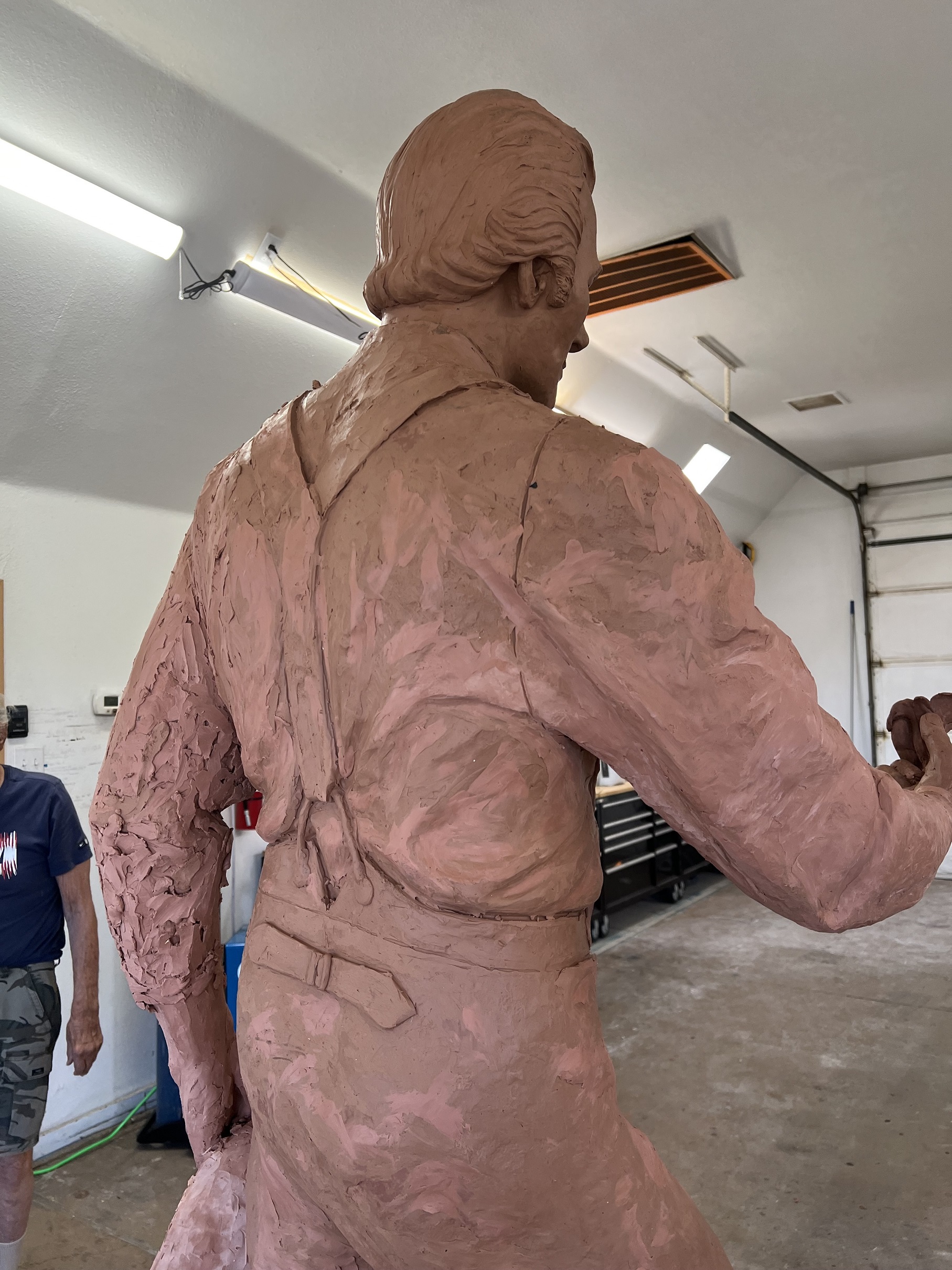 Preliminary life size clay statue of David H. Cannon