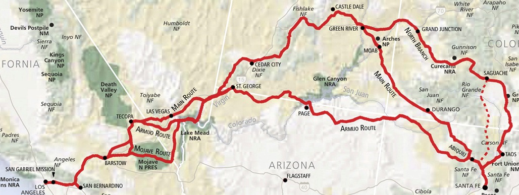 Map of the Antonio Armijo Trail
