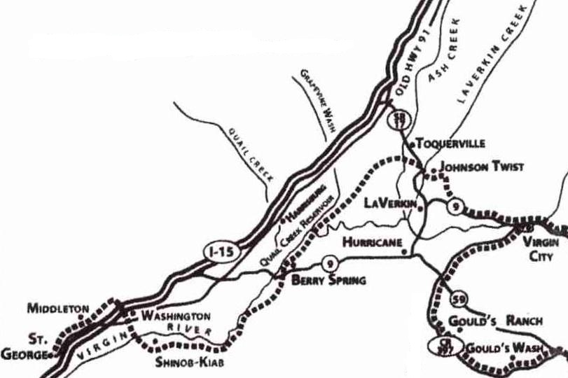 Map showing the locaton of Johnson's Twist