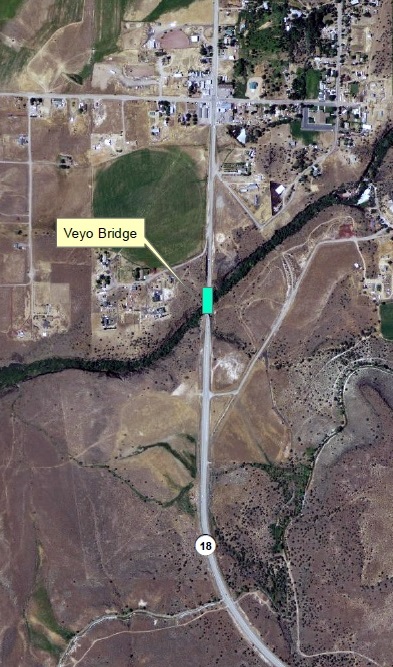 Map for the Veyo Arch Bridge