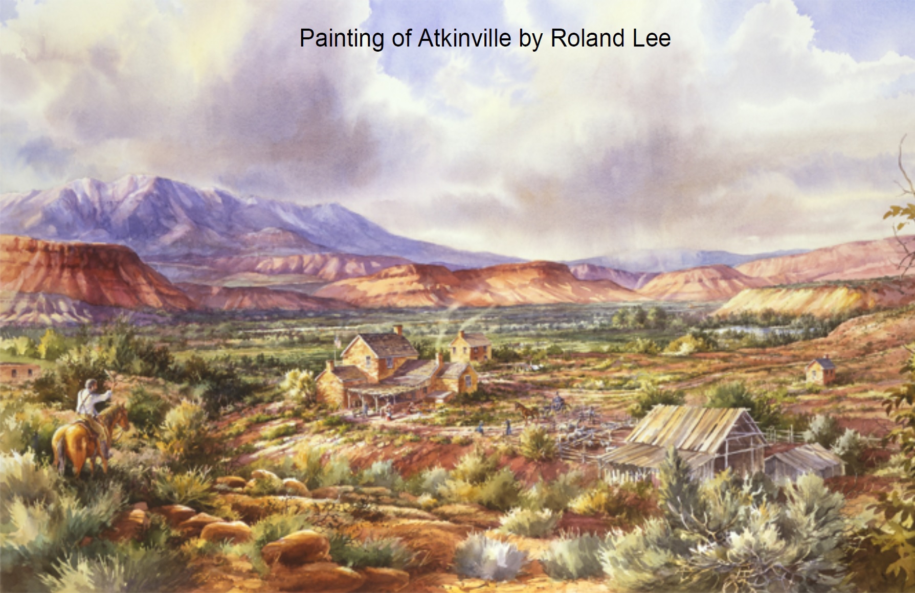 Roland Lee painting of Atkinville