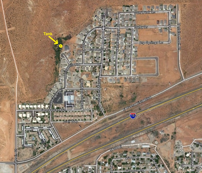 Map of Rolling Hills Circle Water Tank location