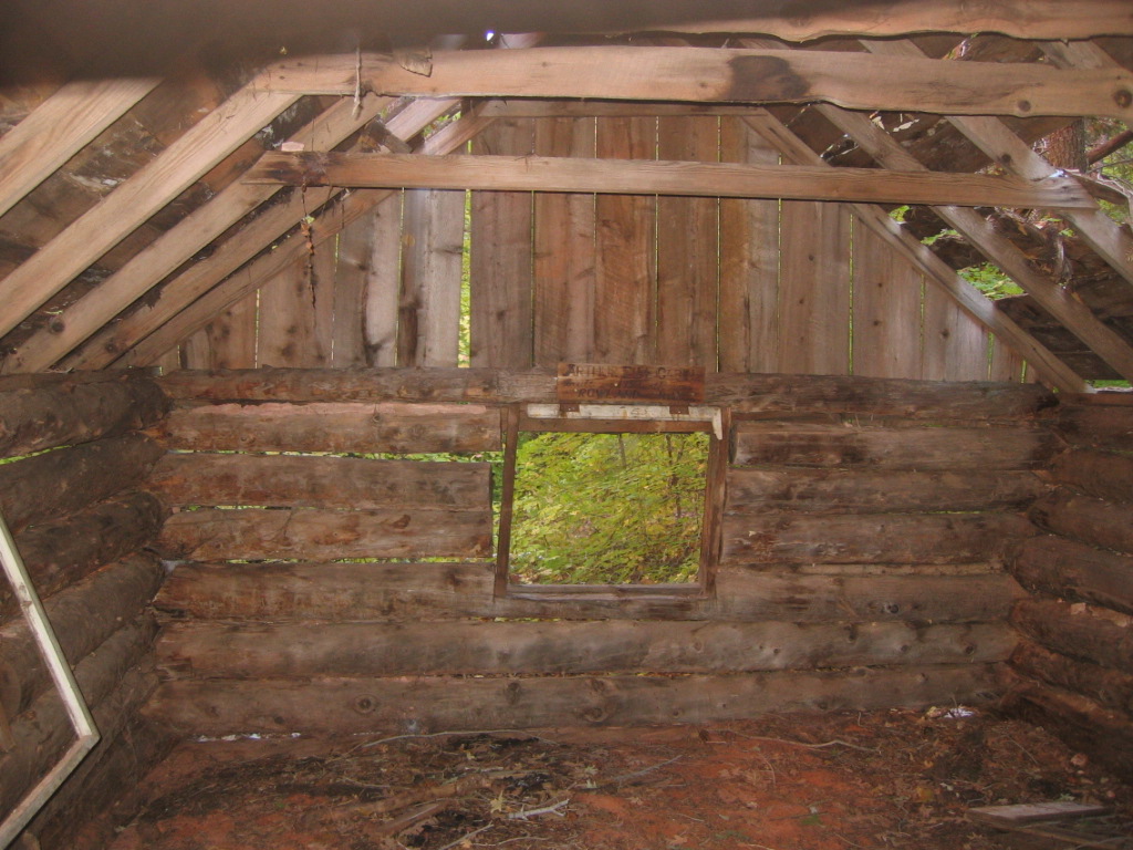 Inside east end of Arthur Fife's cabin