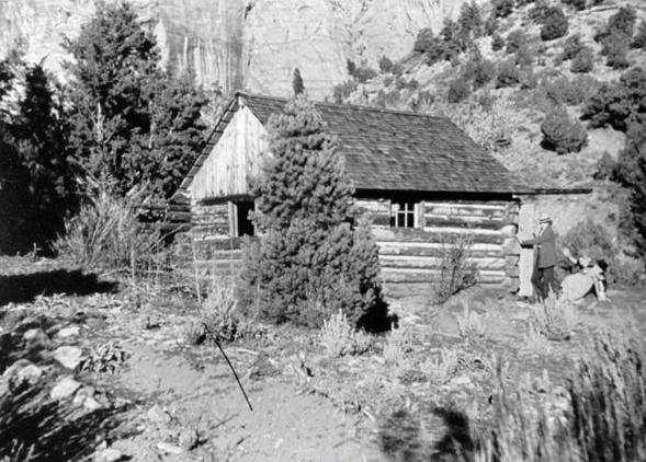 Southwest corner of the Larson cabin in 1939